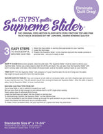 Supreme Slider 8in x 11-3/4in Free Motion Slider with Pink Tacky Back