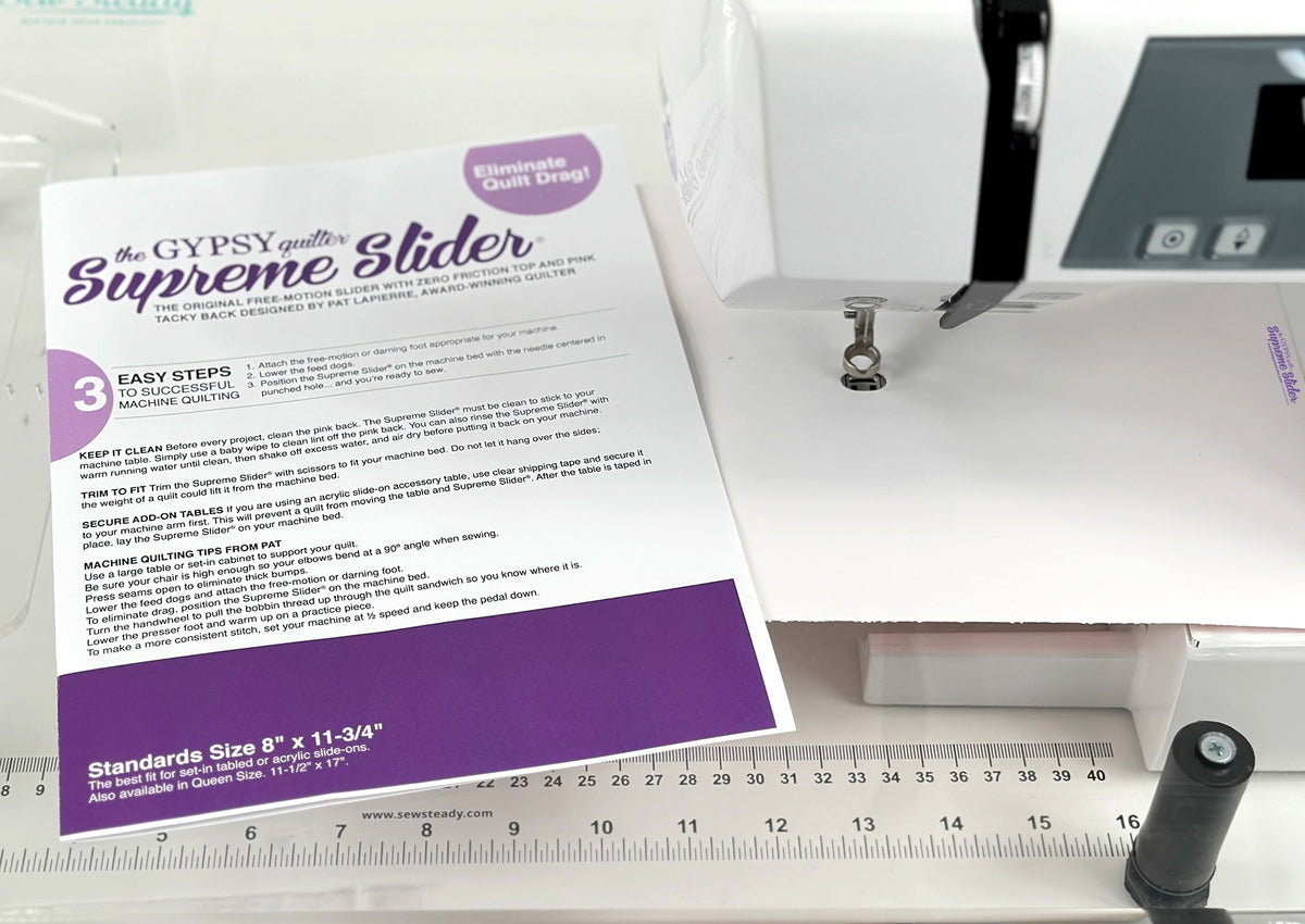 Supreme Slider 11-1/2in x 17in Free Motion Slider with Pink Tacky Back