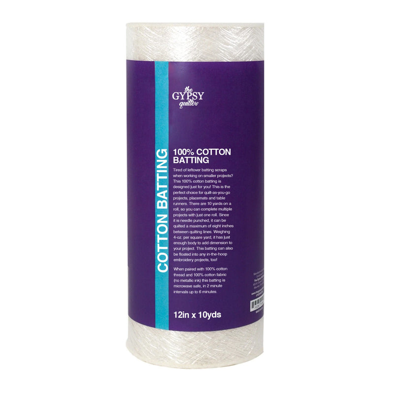 The Gypsy Quilter Cotton Batting 12in x 10yds