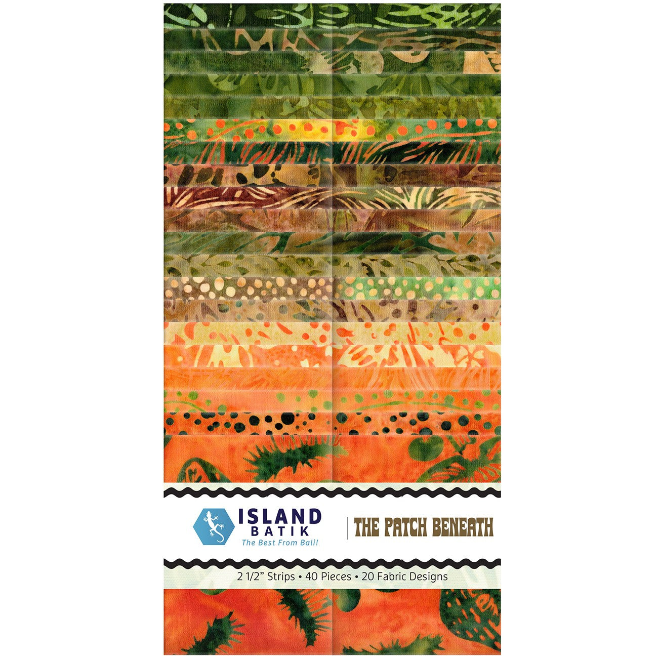 2.5in Strips, The Patch Beneath, 40pcs, 2 Pieces of Each Print