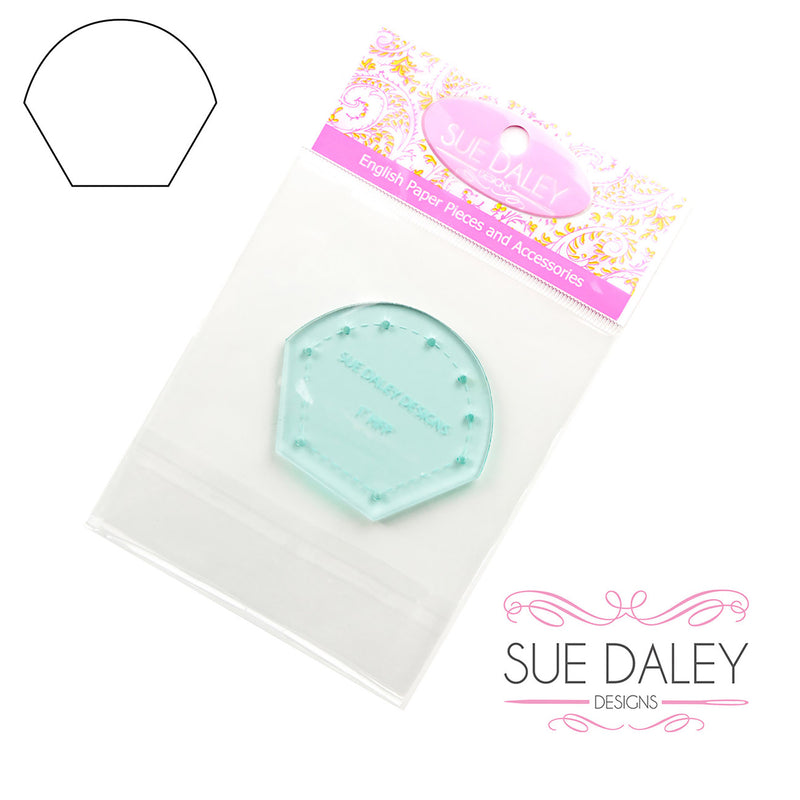 1in Hexagon Flower Petal Template