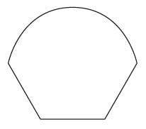 5/8in Hexagon Flower Petal Template