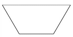 2in Half Hexagon Template