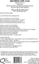 Sprinkled with Love Block 6 Every Birdy Welcome