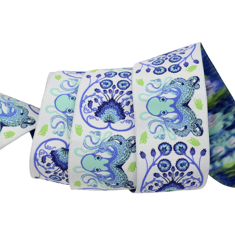 Floral Reef Octogarden in Marine 1-7/8in x 15yd