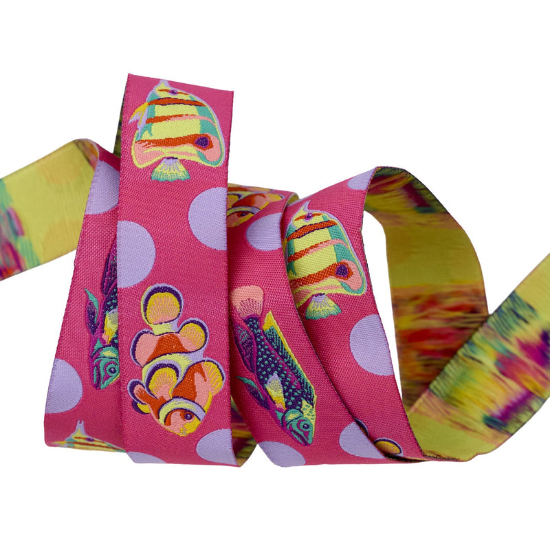 Floral Reef School Crossing in Ultraviolet 1in x 15yd