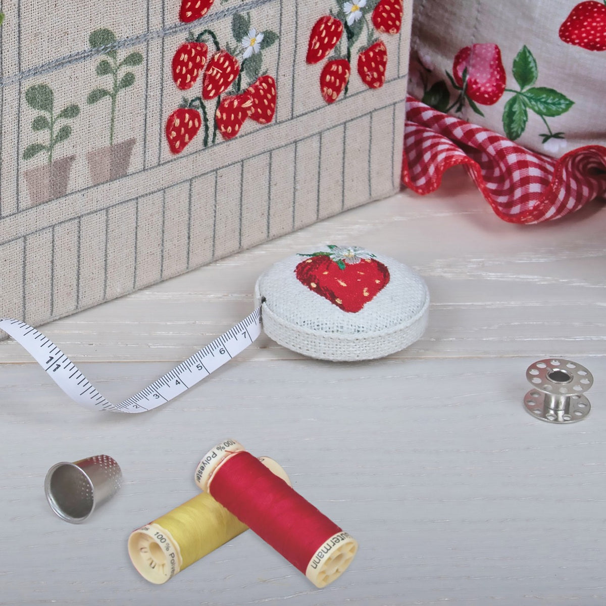 Retractable 60in Tape Measure Sweet Strawberries