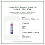 Product Specifications – Floral Reef Smooth Sailing in Marine 1-1/2in x 3yd