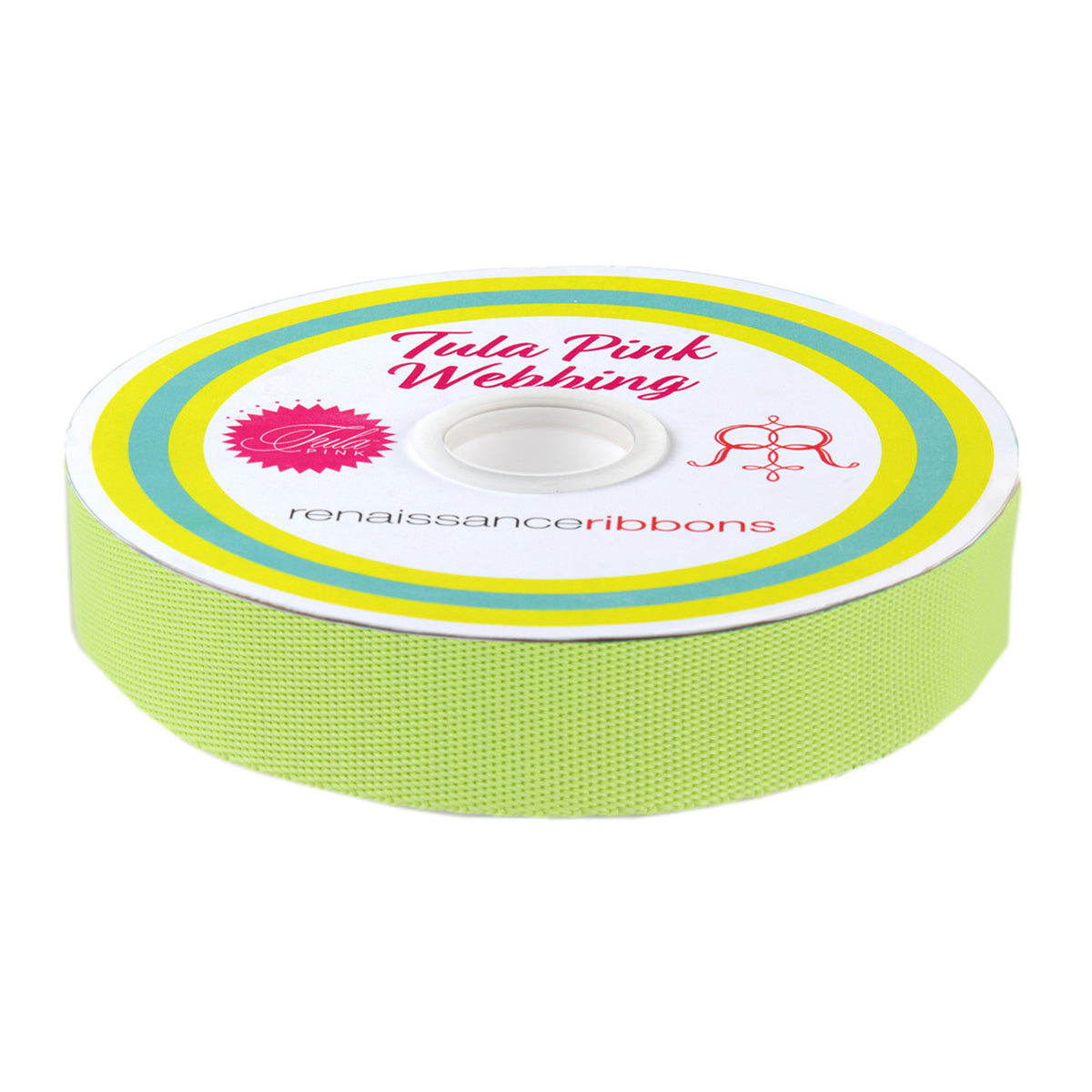 Tula Pink EverGlow Webbing  Moonbeam/Neon 1in x 16yds