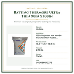 Product Specifications – Batting Thermore Ultra Thin 90in x 108in