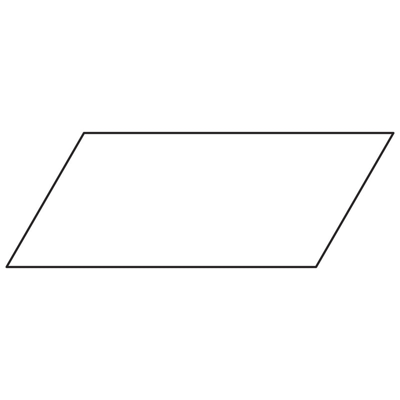 1-1/2in x 3in Parallelogram Template