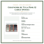 Product Specifications – Graywork by Tula Pink 12 Large Spools