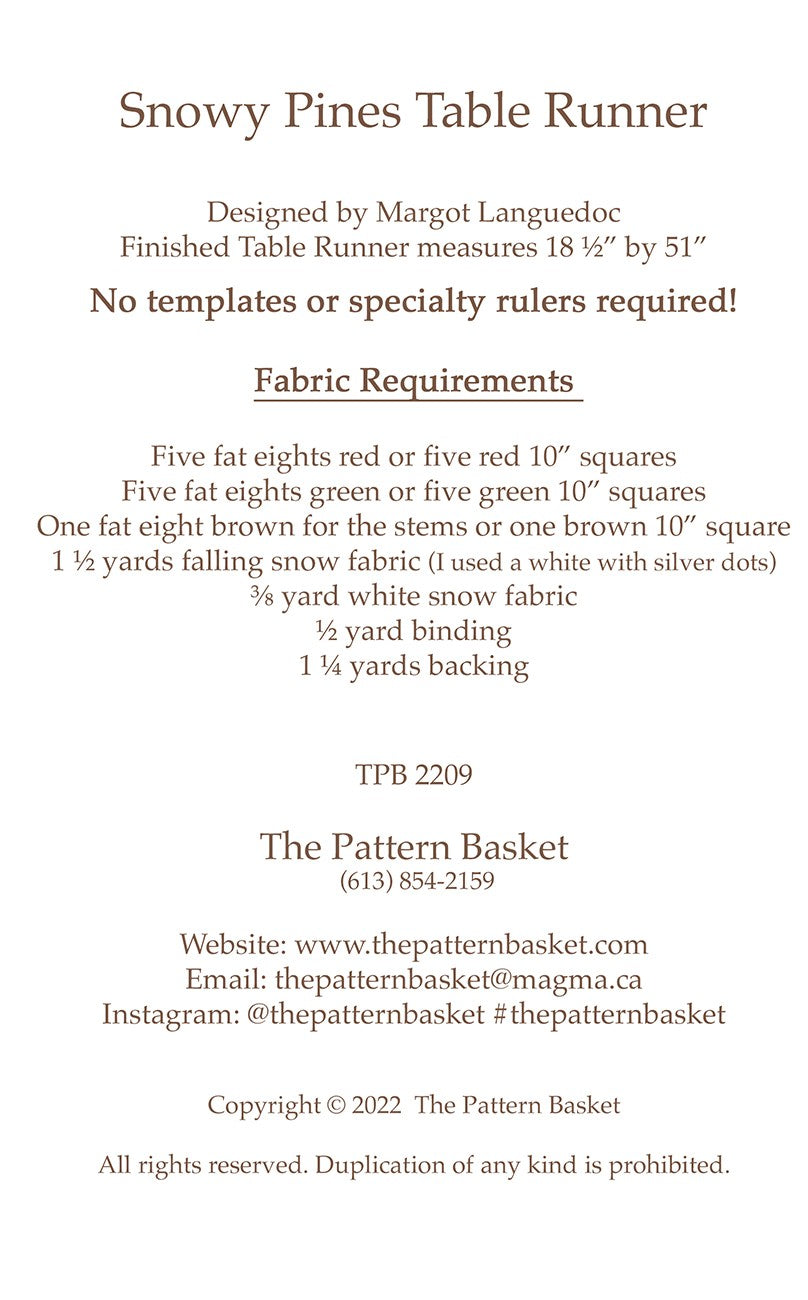 Snowy Pines Table Runner