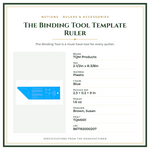 Product Specifications – The Binding Tool Template Ruler