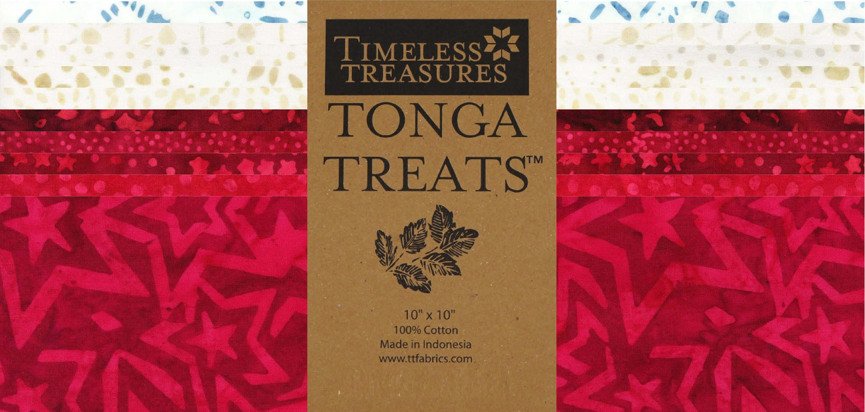 10in Squares Tonga Batik Patriot's Pride, 42pcs/bundle