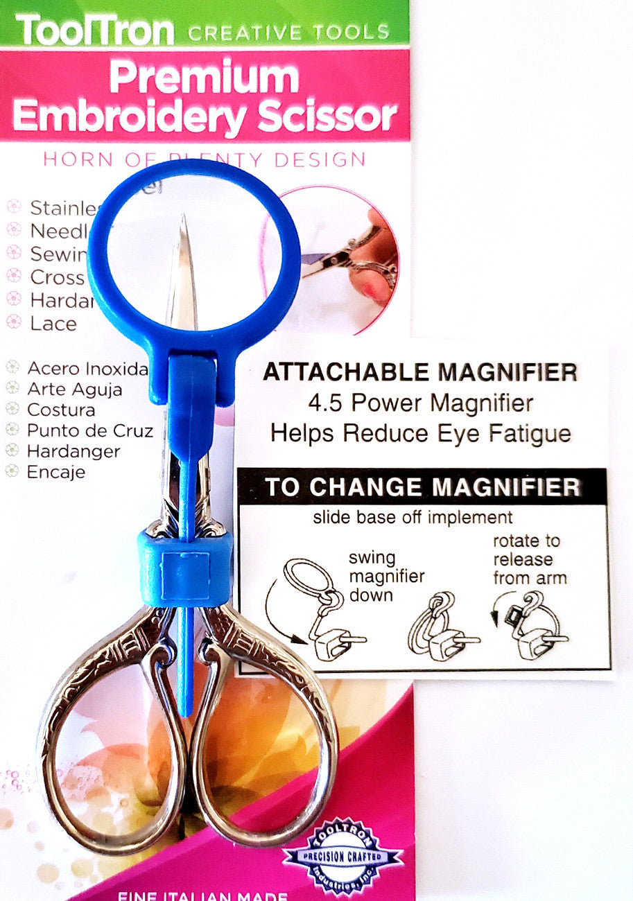 Premium Embroidery Scissors with Magnifier