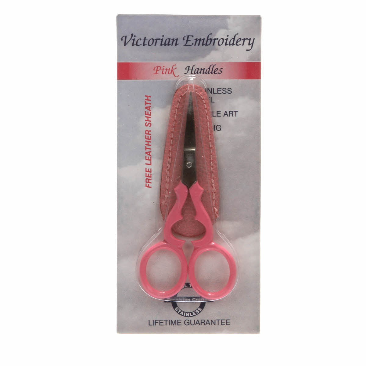 Embroidery Scissor 3 1/2in Victorian Style Pink
