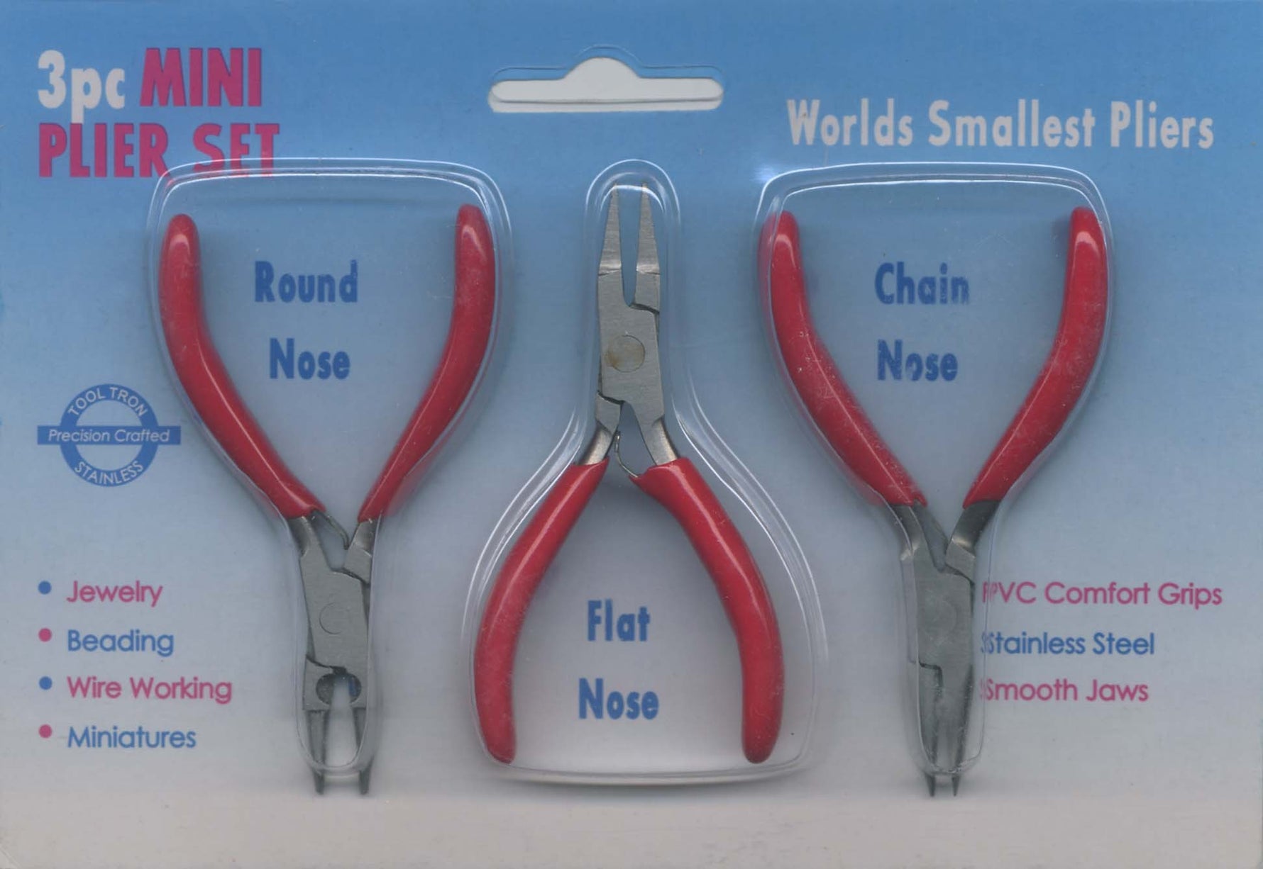 Plier Set Round, Flat & Chain Nose 3pc