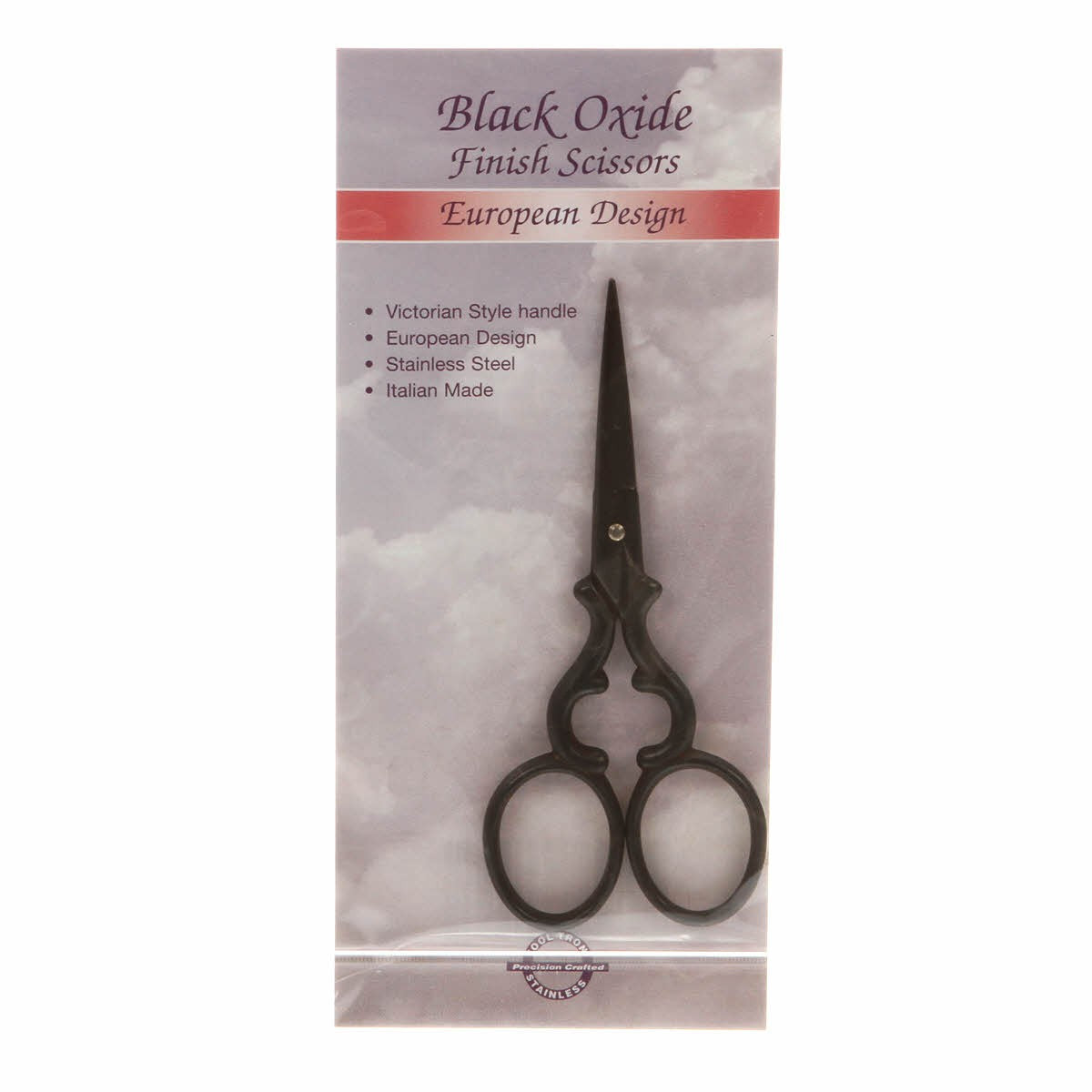 Embroidery Scissor 3 3/4in Victorian Style Black Oxide