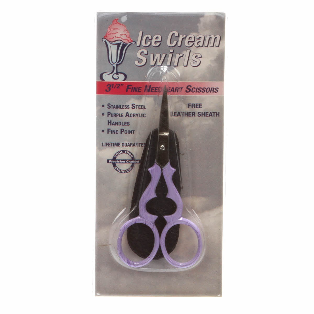 Fine Needleart Scissor 3 1/2in Lavender Swirls