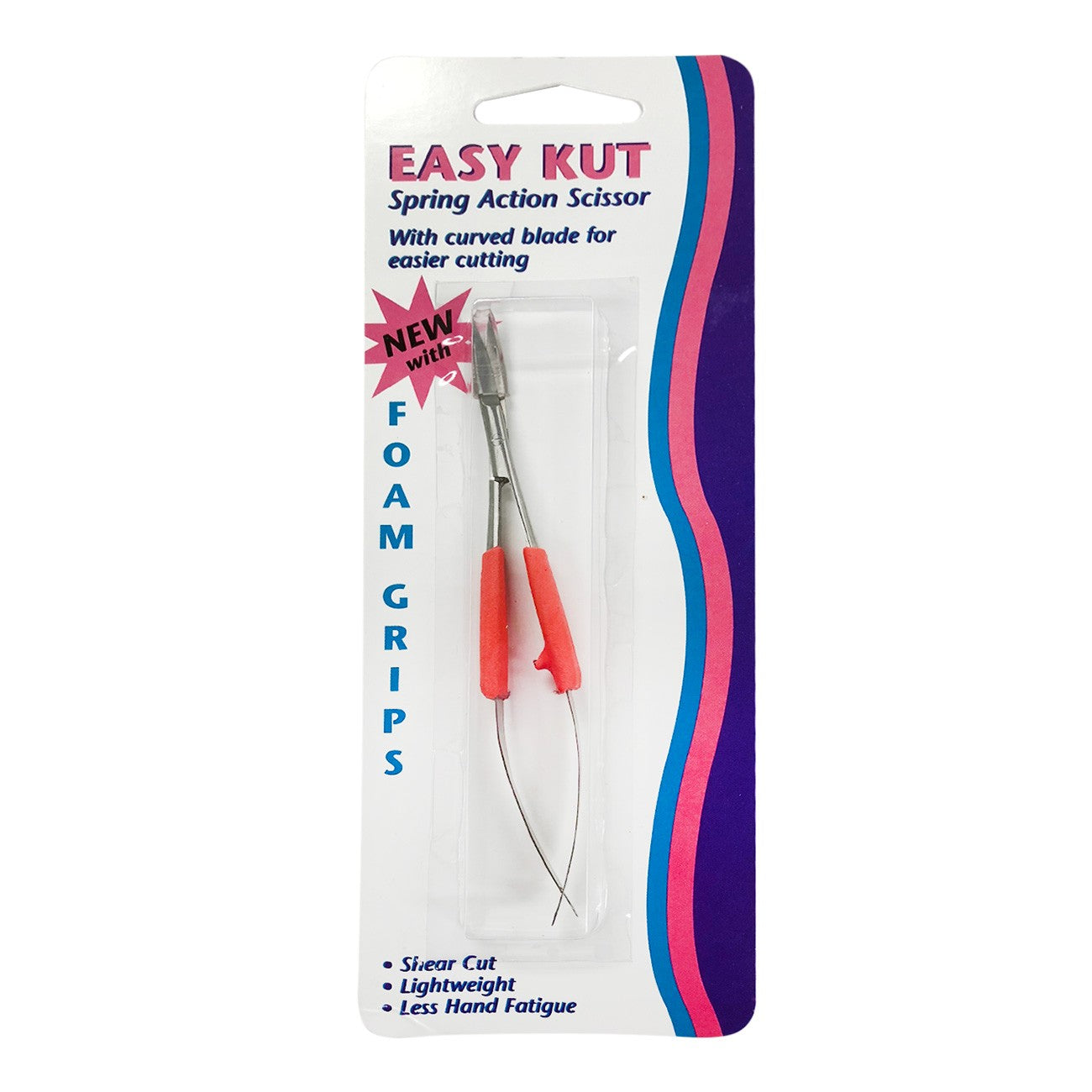 New Easy Kut Spring Action Scissor With Foam Grips