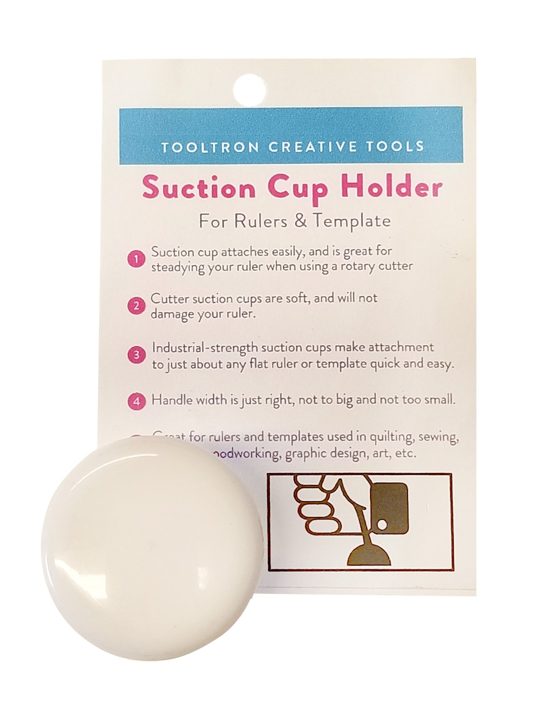 Template Single Suction Cup Ruler Holder