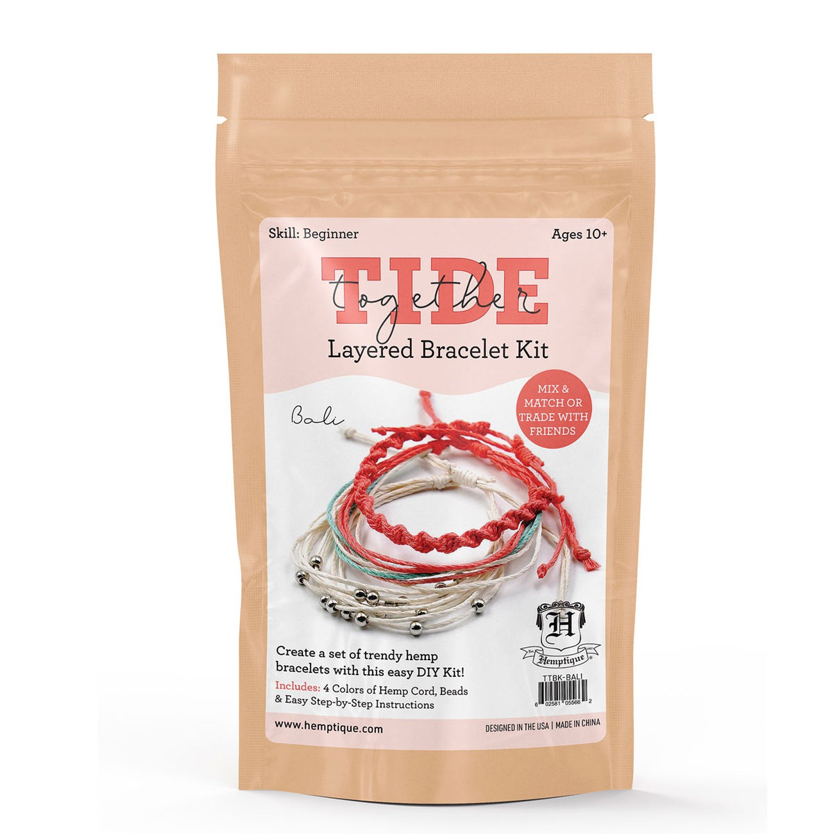 Layered Bracelet DIY Kit Bali White Coral