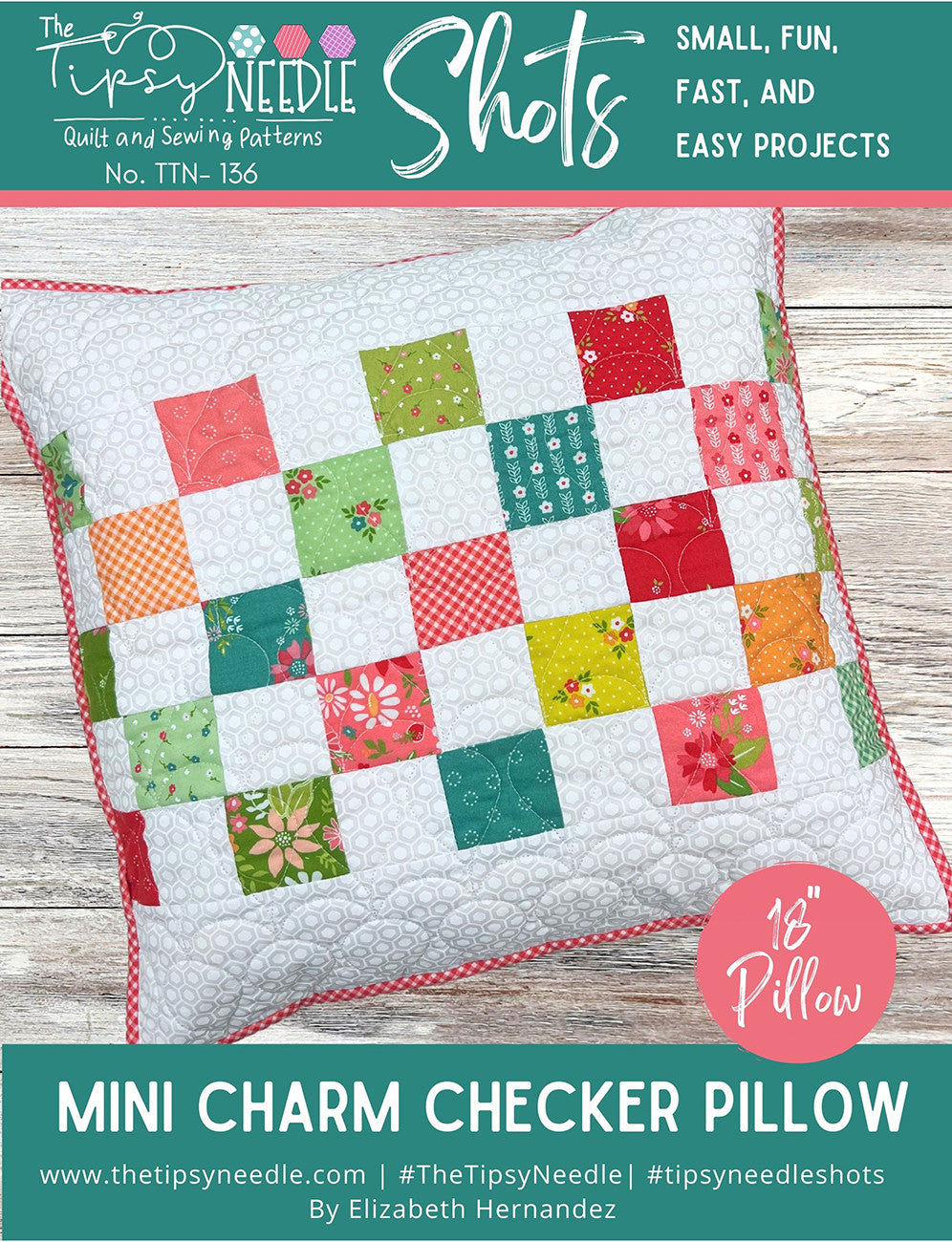 Shots - Checker Mini Charm Pillow