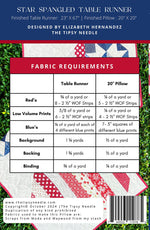 Star Spangled Table Runner and Pillow