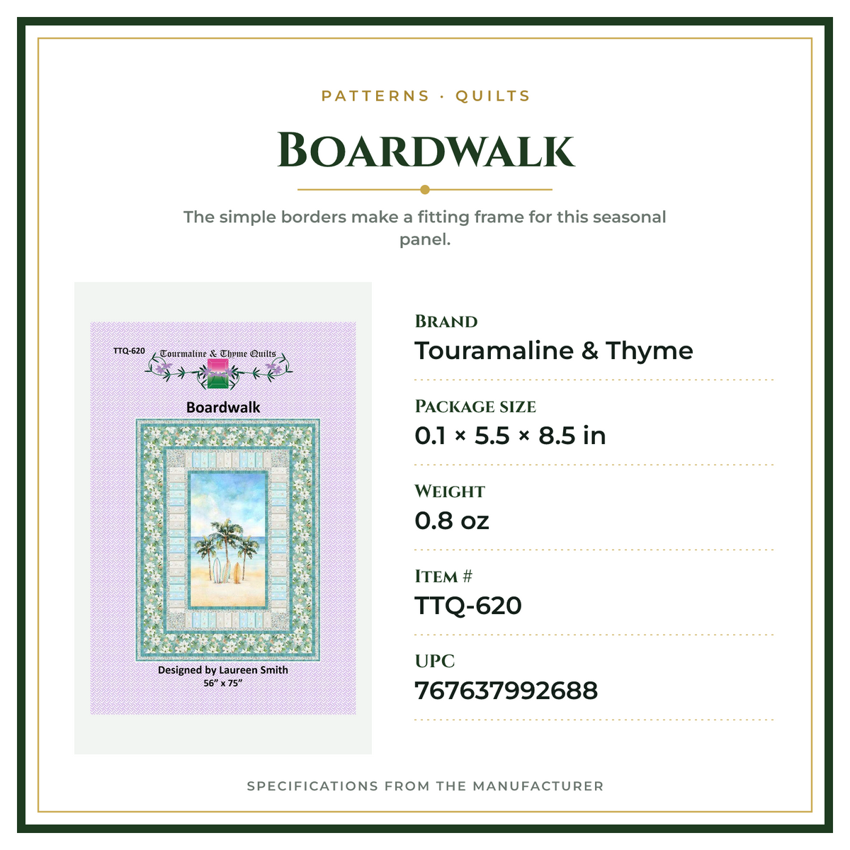 Product Specifications – Boardwalk