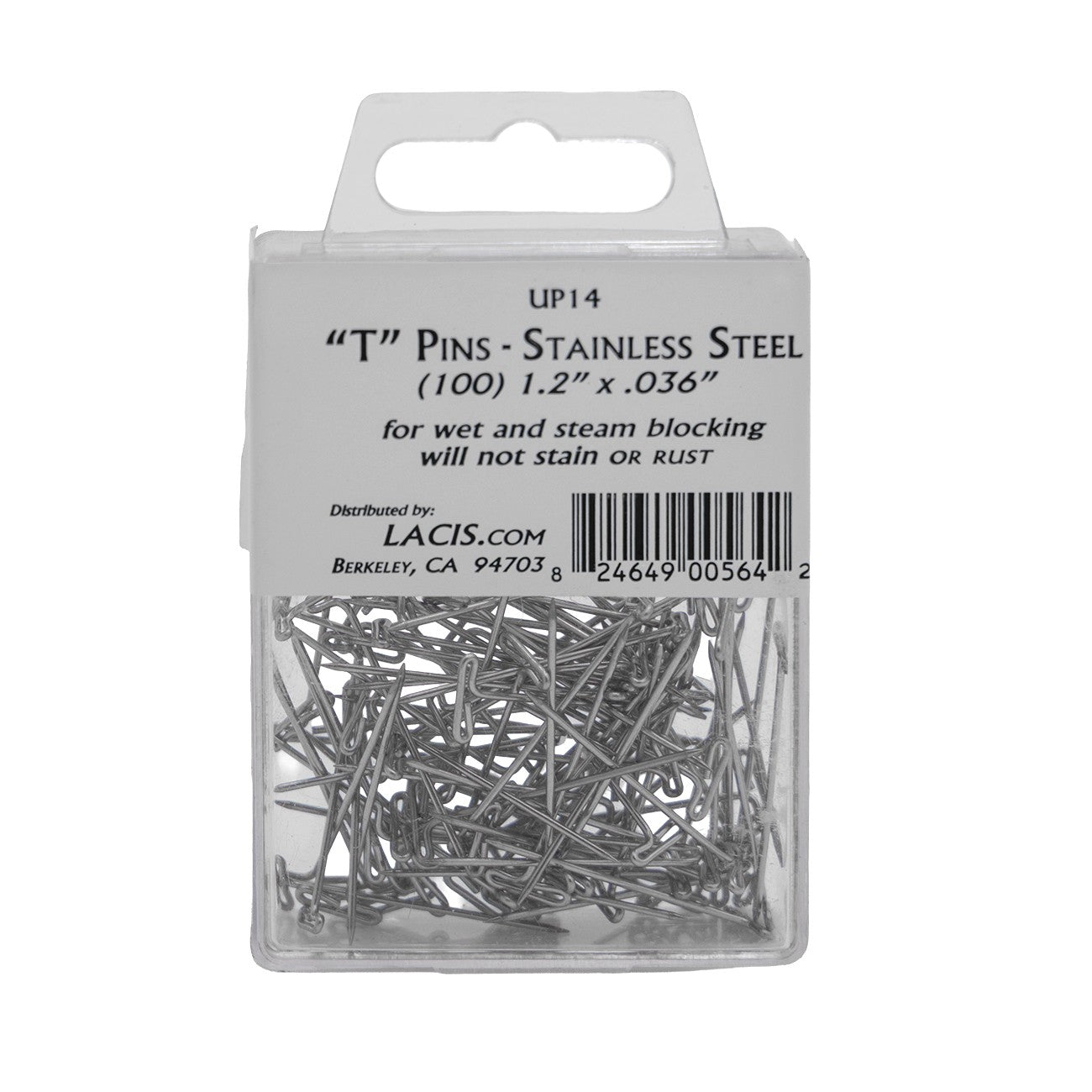 Blocking T Pins Stainless Steel #20 1.2in 100pk