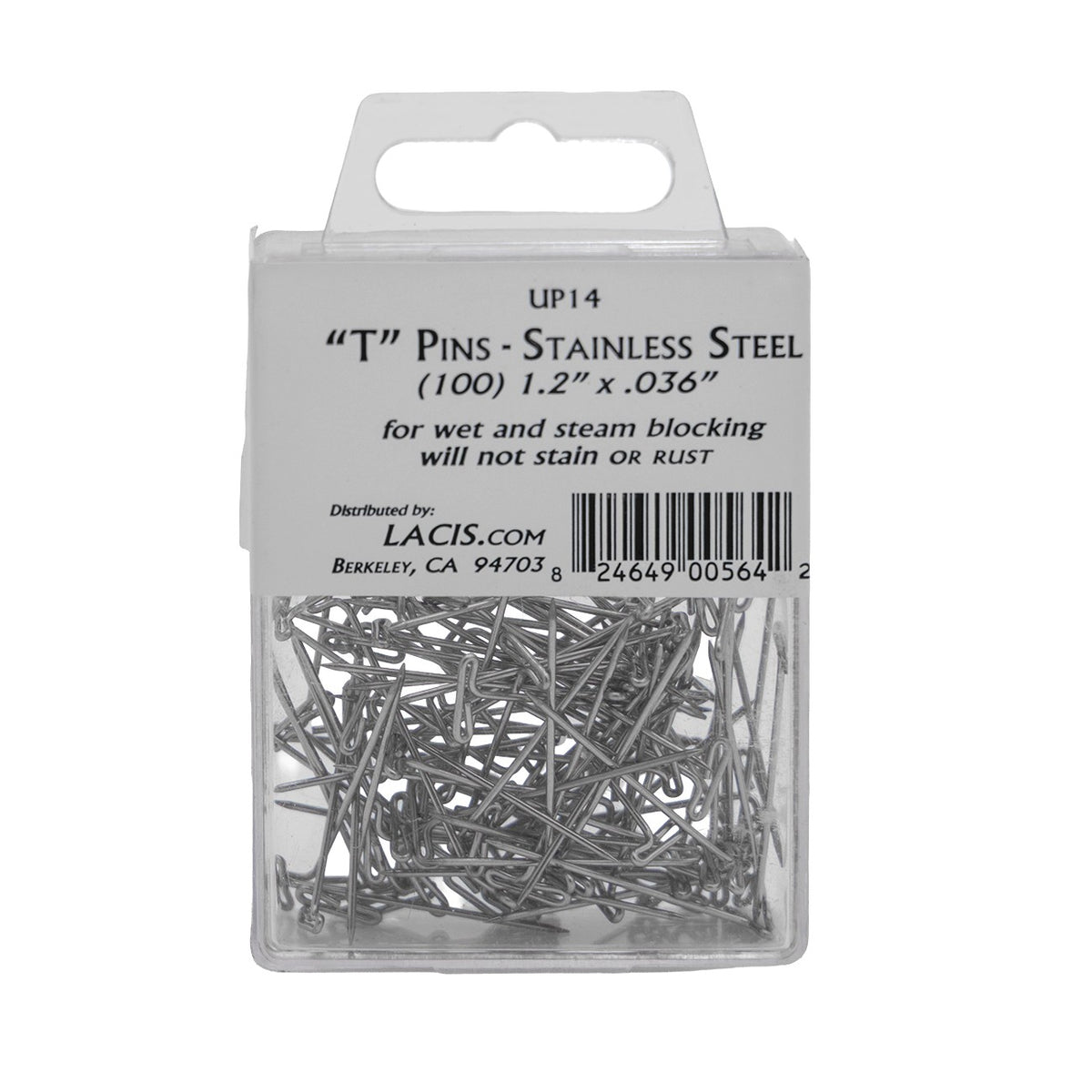 Blocking T Pins Stainless Steel #20 1.2in 100pk