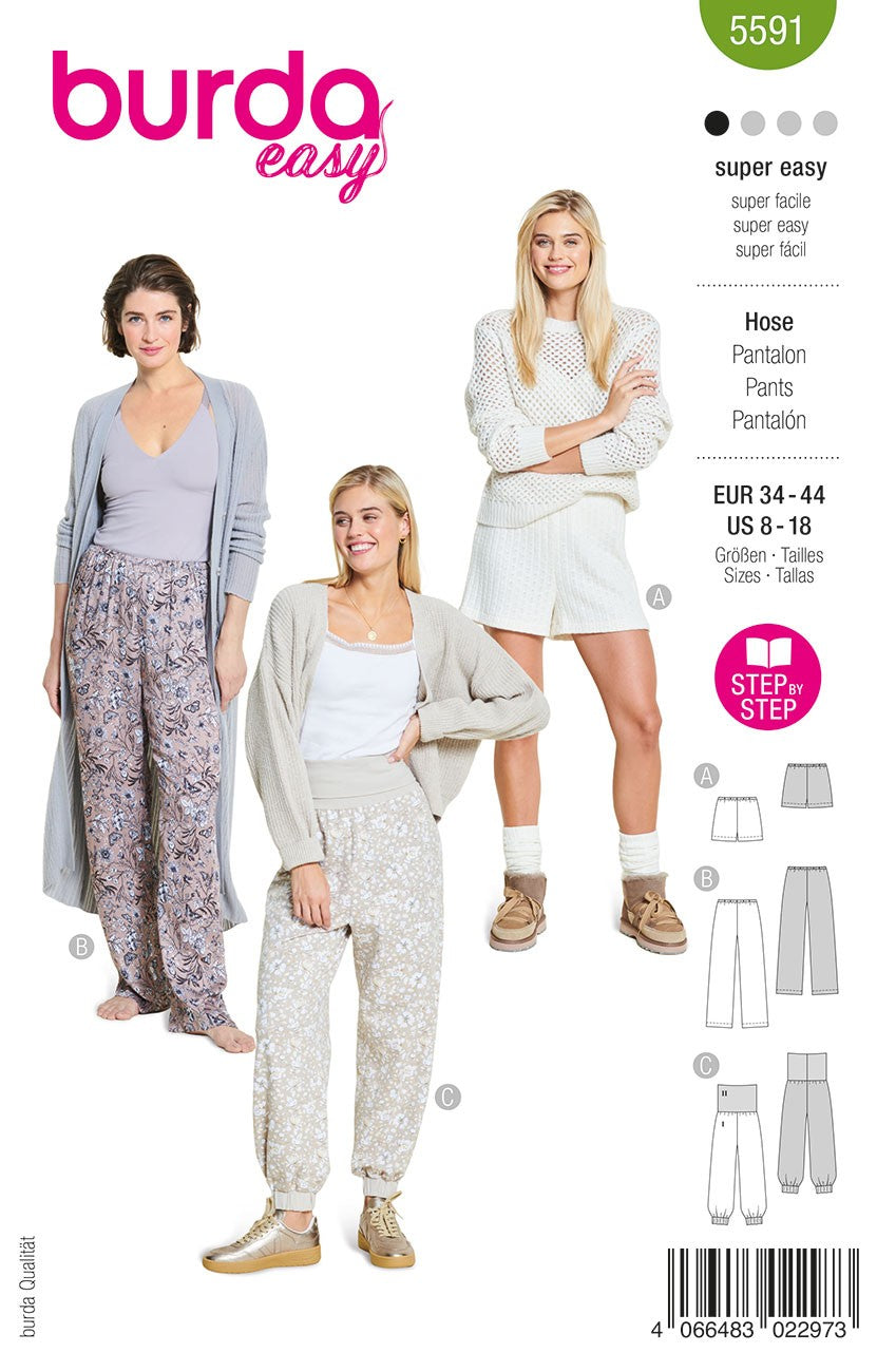 Burda Style Women's Loungewear #5591 Super Easy