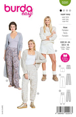 Burda Style Women's Loungewear #5591 Super Easy