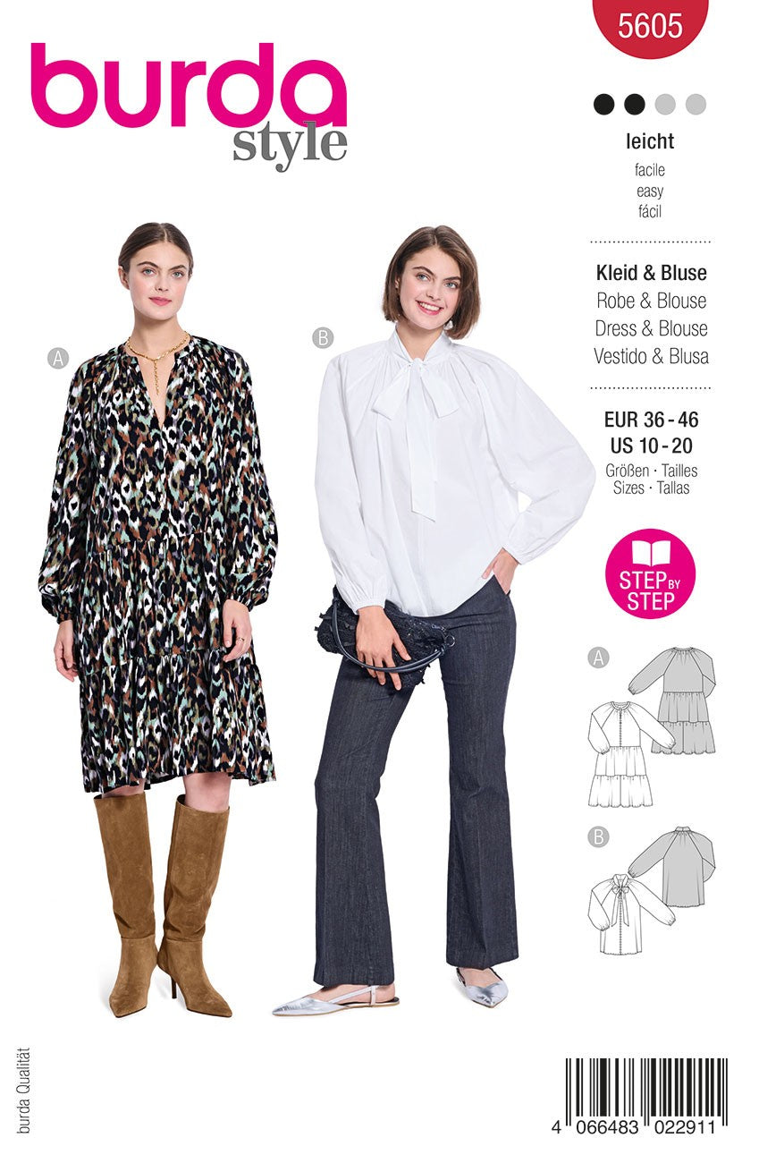 Burda Style Women's Dress & Blouse #5605