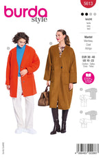 Burda Style Women's Coat & Long Jacket #5613 Easy