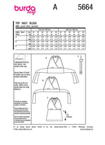 Burda Style Women's Jersey Tops #5664 Super Easy