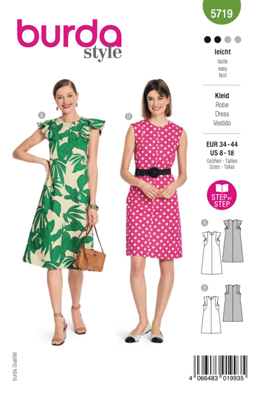 Burda Style Women's Dress #5719 Easy