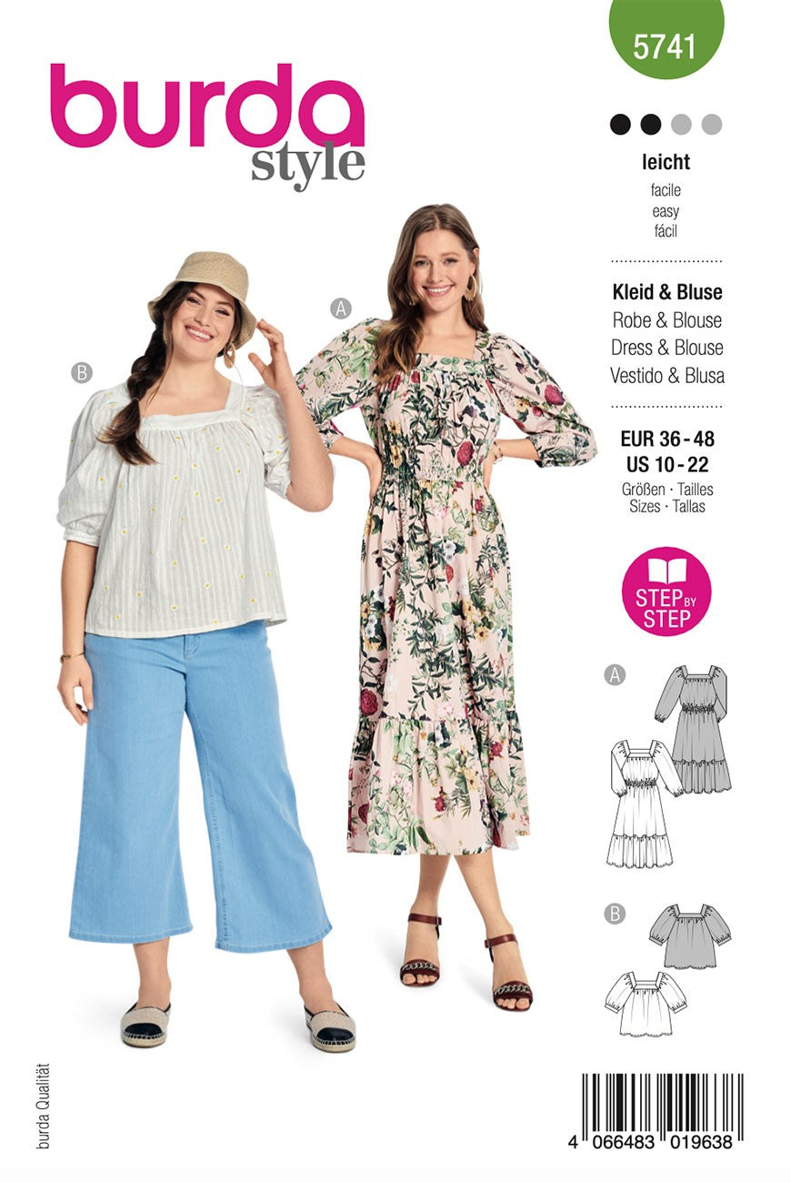 Burda Style Women's Dress & Blouse #5741 Easy