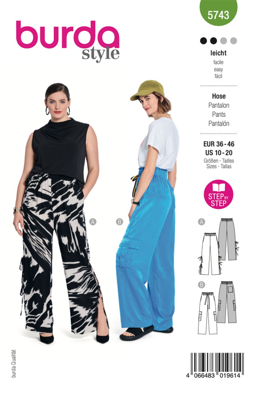 Burda Style Women's Pants #5743 Easy