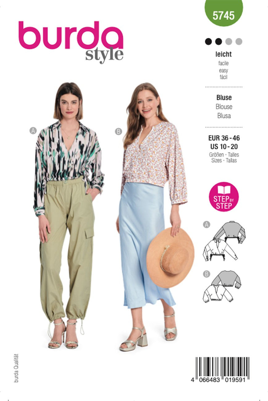 Burda Style Women's Blouse #5745 Easy