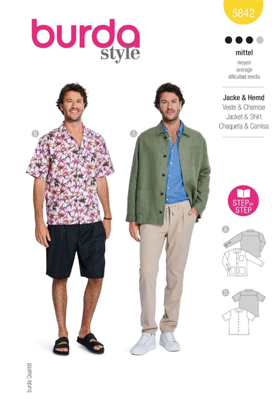 Burda Style Men's Jacket & Shirt #5842