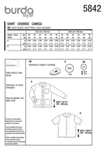 Burda Style Men's Jacket & Shirt #5842