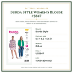Product Specifications – Burda Style Women's Blouse #5847