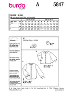 Burda Style Women's Blouse #5847