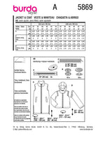 Burda Style Women's Vest & Jacket #5869 Advanced