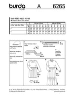 Burda Style Women's Dress #6265 Easy