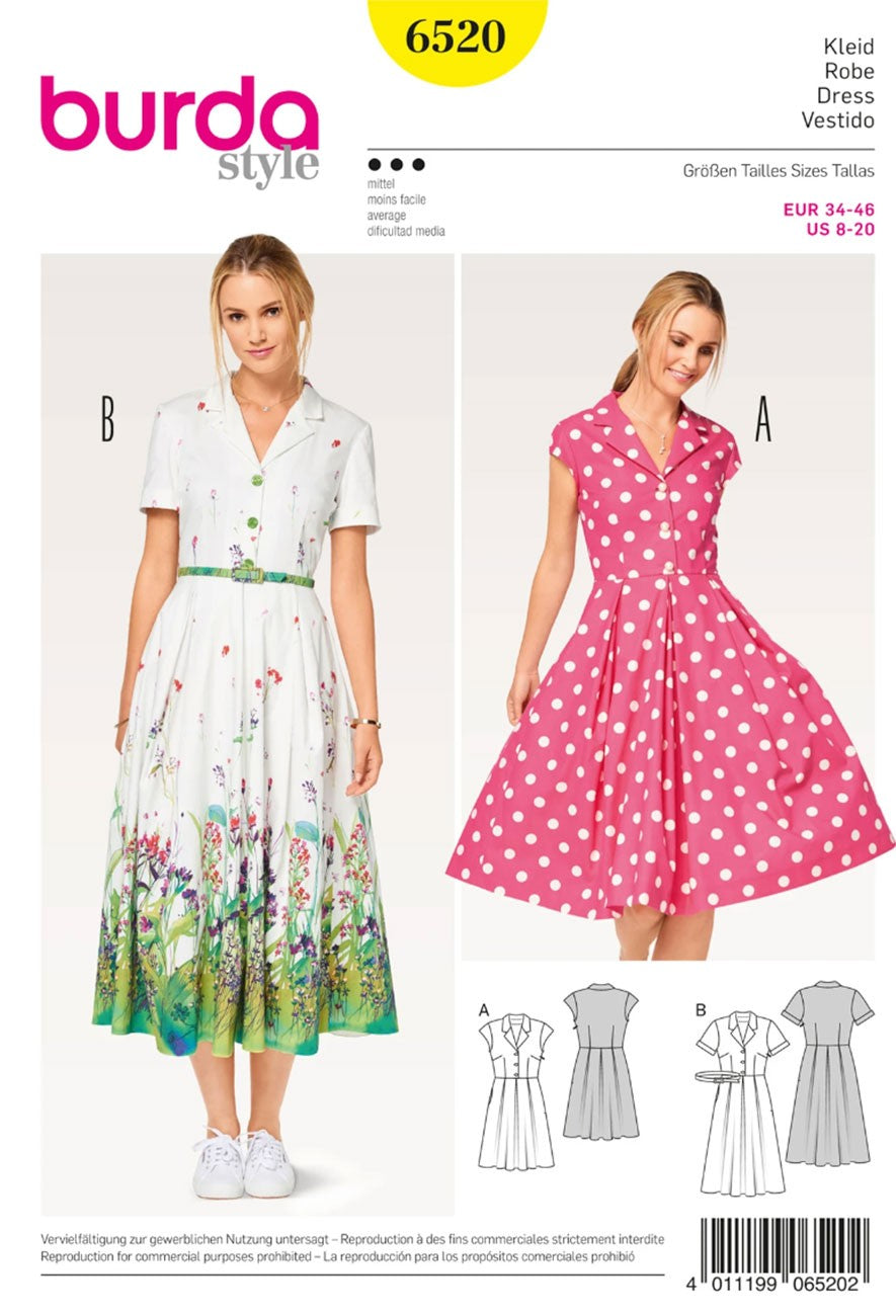Burda Style Women's Shirt Dress #6520
