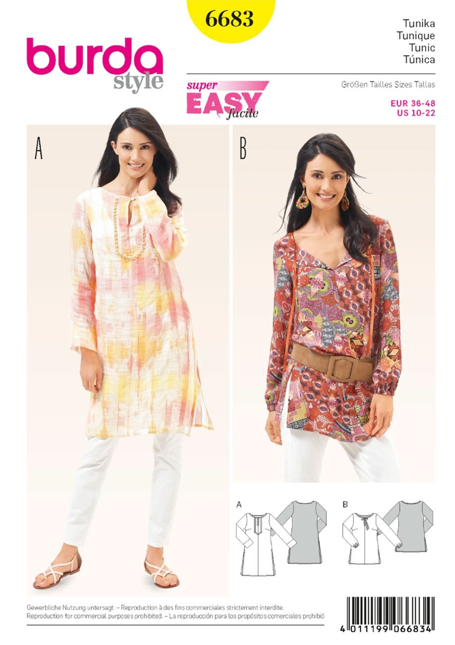Burda Style Women's Tunic #6683 Super Easy