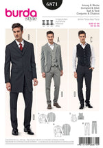Burda Style Men's Suit & Vest #6871 Advanced